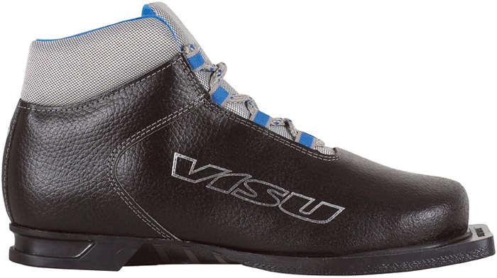 <b>Visu 6-0302/1</b> <br> Лыжные ботинки 75 мм <br>- верх из натуральной кожи с водоотталкивающей пропиткой<br>- утеплитель из искуственного меха<br>- размеры: 44...45 <br> Подробнее >>
